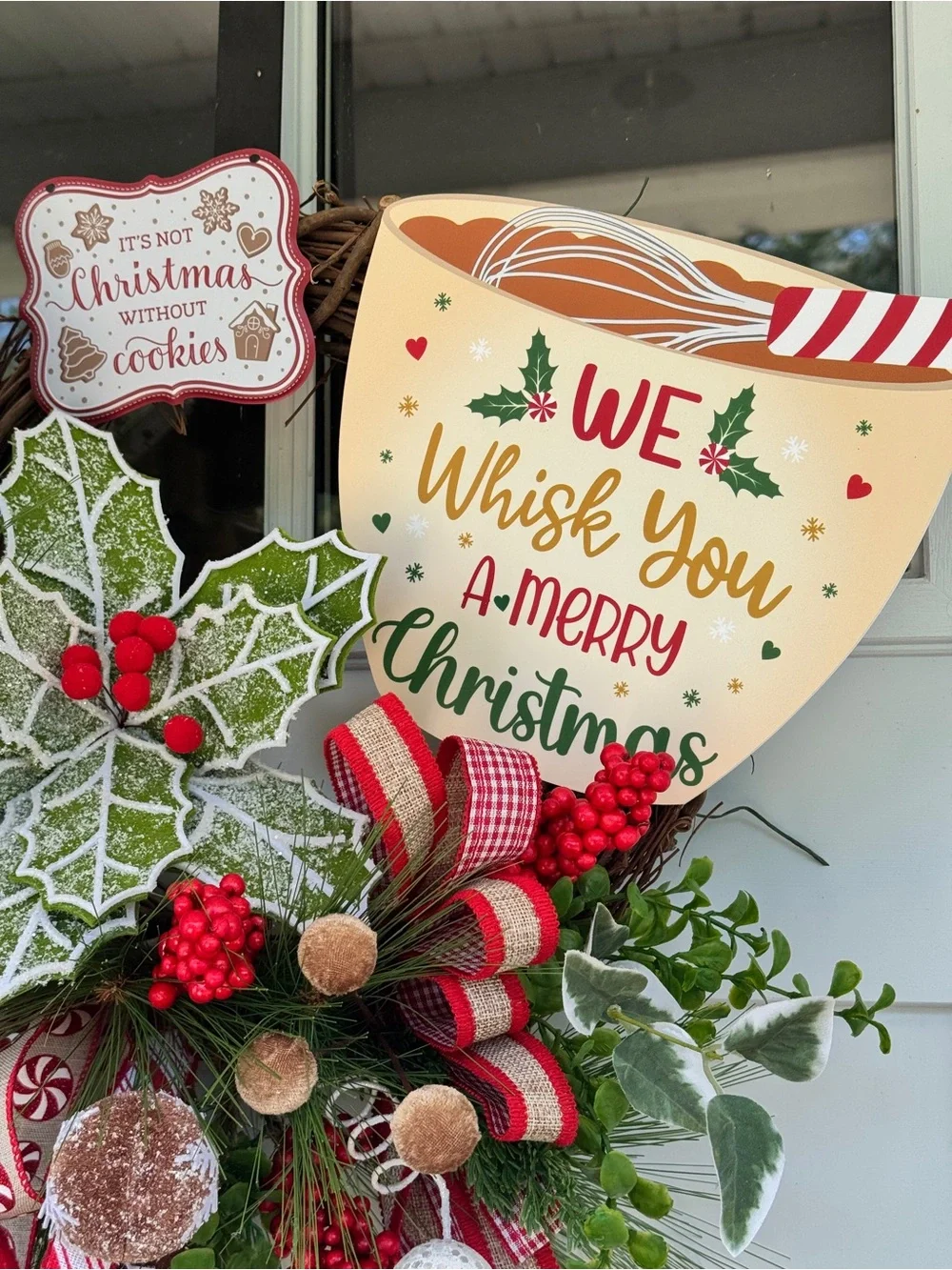 Gingerbread “Whisking You a Merry Christmas” Wreath